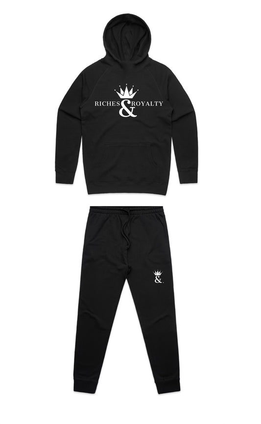 R&R Regal Hoodie Sweatsuit Set - Black