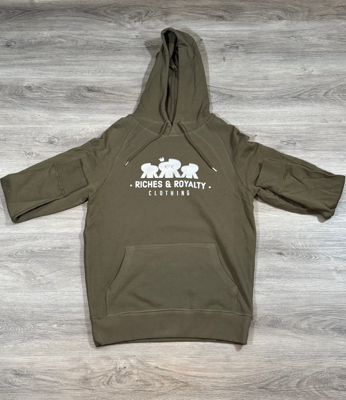 Olive Green Riches & Royalty Hoodie