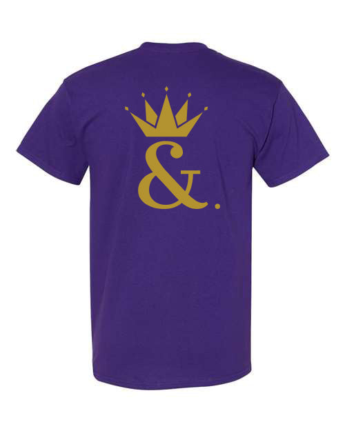 & Crown Gold - Purple tee